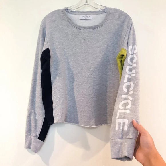 Soulcycle Colorblock Graphic Cropped Sweatshirt M - Picture 4 of 9